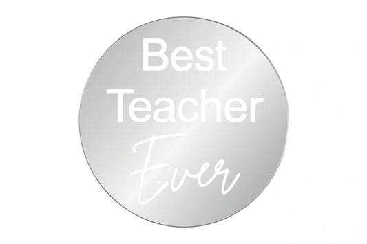 Iconic - Silver Best Teacher - Acrylic Disc's - 6PC