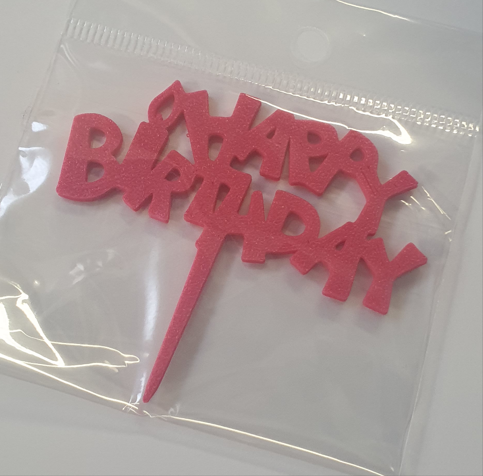 Happy Birthday Cupcake Pick - Assorted Designs