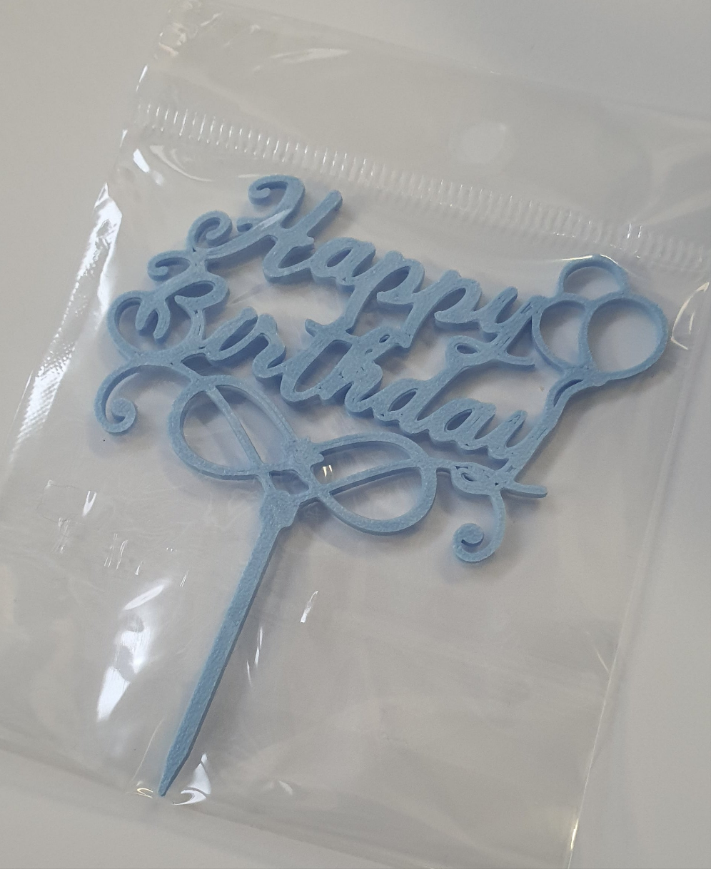 Happy Birthday Cupcake Pick - Assorted Designs