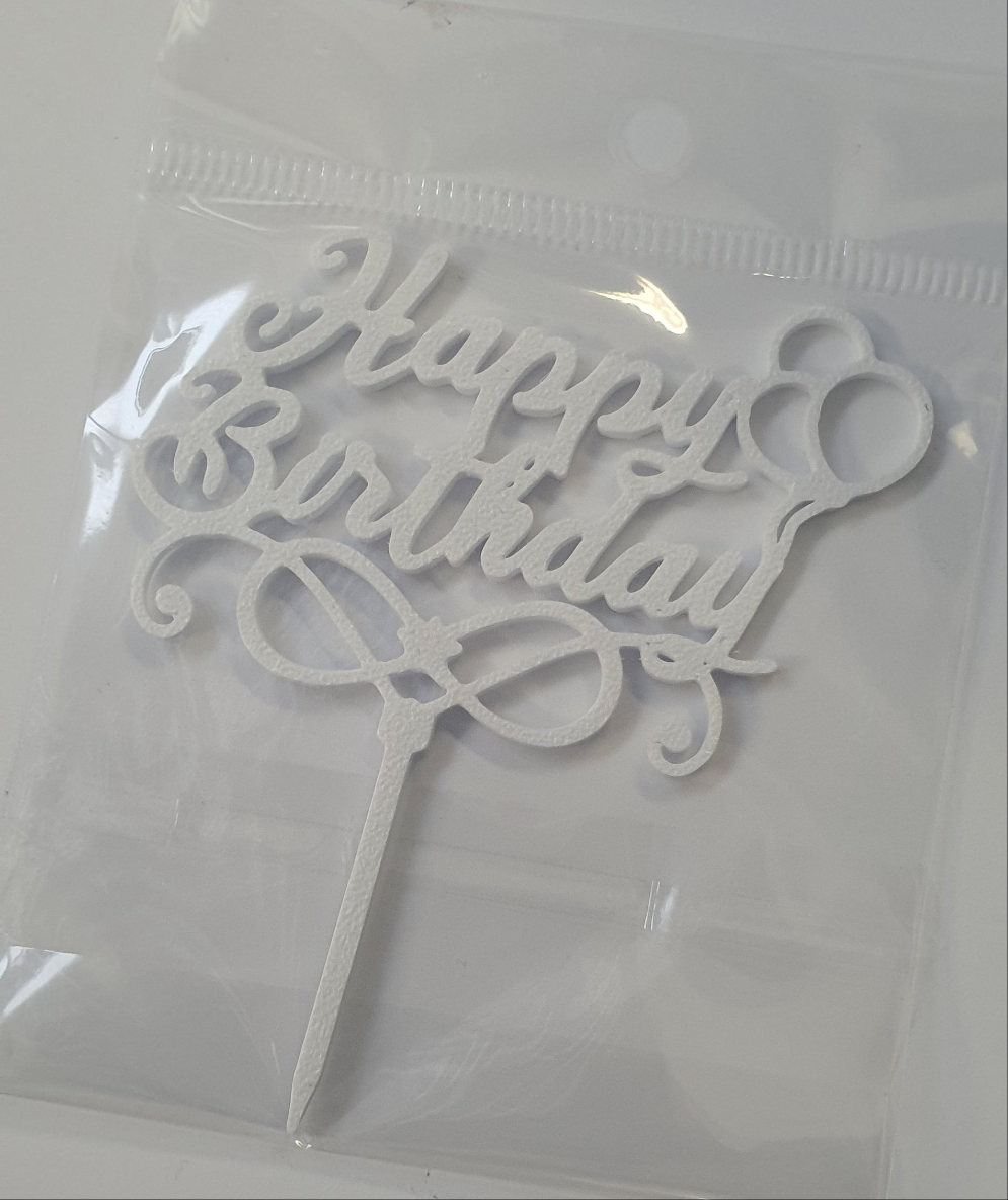 Happy Birthday Cupcake Pick - Assorted Designs