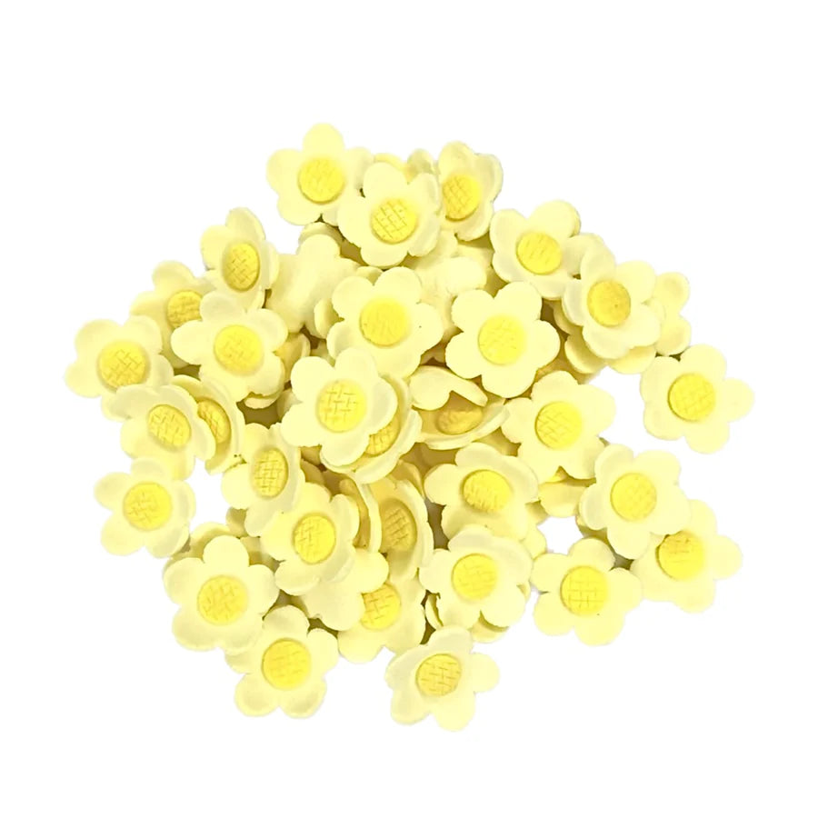 Sugar Decorations - 5 Petal Flower - Yellow