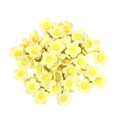 Sugar Decorations - 5 Petal Flower - Yellow