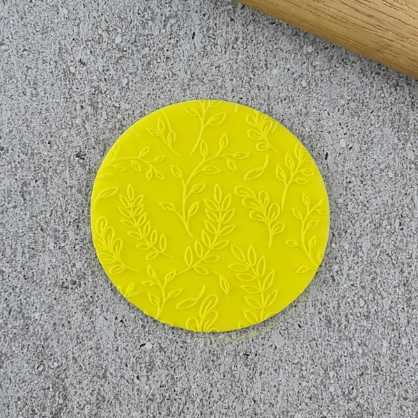 Custom Cookie Cutters - Leaf Collage Pattern Plate.