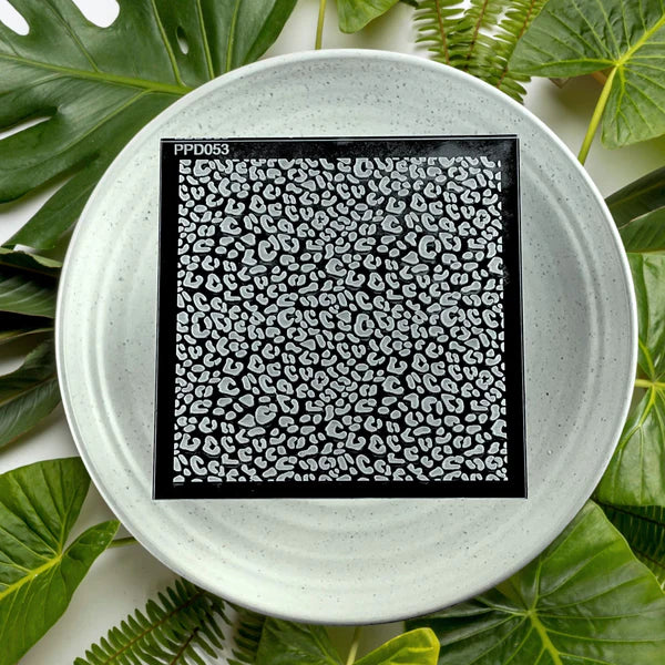 Custom Cookie Cutter - Leopard Print Pattern Plate - Debosser
