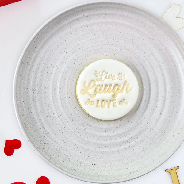 Custom Cookie Cutters Embosser - Live Laugh Love