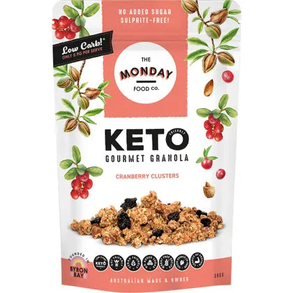 The Monday Food Co. Keto Gourmet Granola - Cranberry Clusters 300g