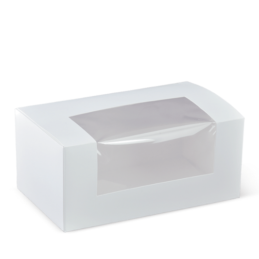 Detpak White Window Box - Long 7"