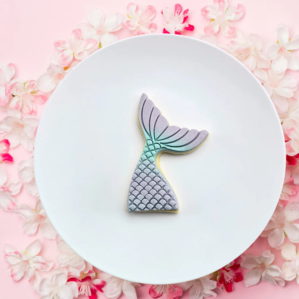 Custom Cookie Cutters 3D Embosser and Cutter Set - Mermaid Tail.