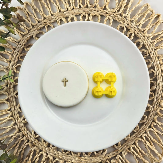 Custom Cookie Cutters Embosser - Mini Cross Set