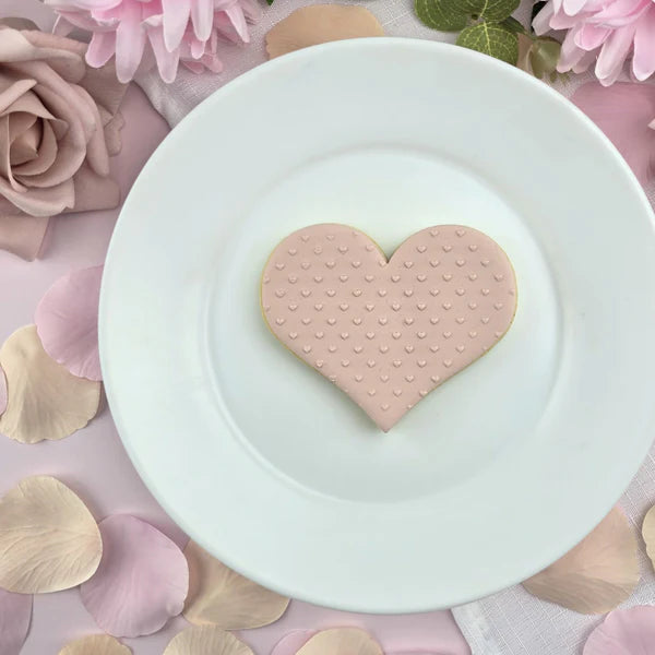 Custom Cookie Cutters - Mini Hearts Pattern Plate Debosser