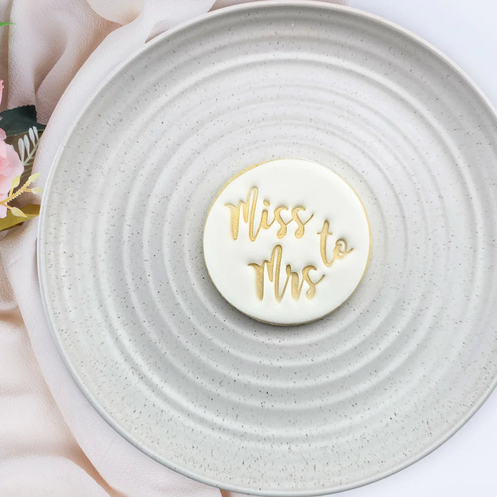 Custom Cookie Cutters Embosser - Miss to Mrs.