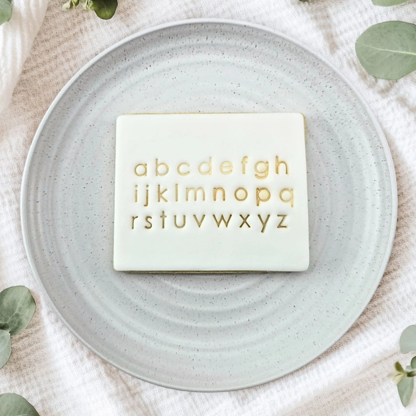 Custom Cookie Cutter - Modern Embosser Set - Lower Case.