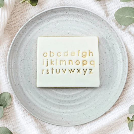 Custom Cookie Cutter - Modern Embosser Set - Lower Case.
