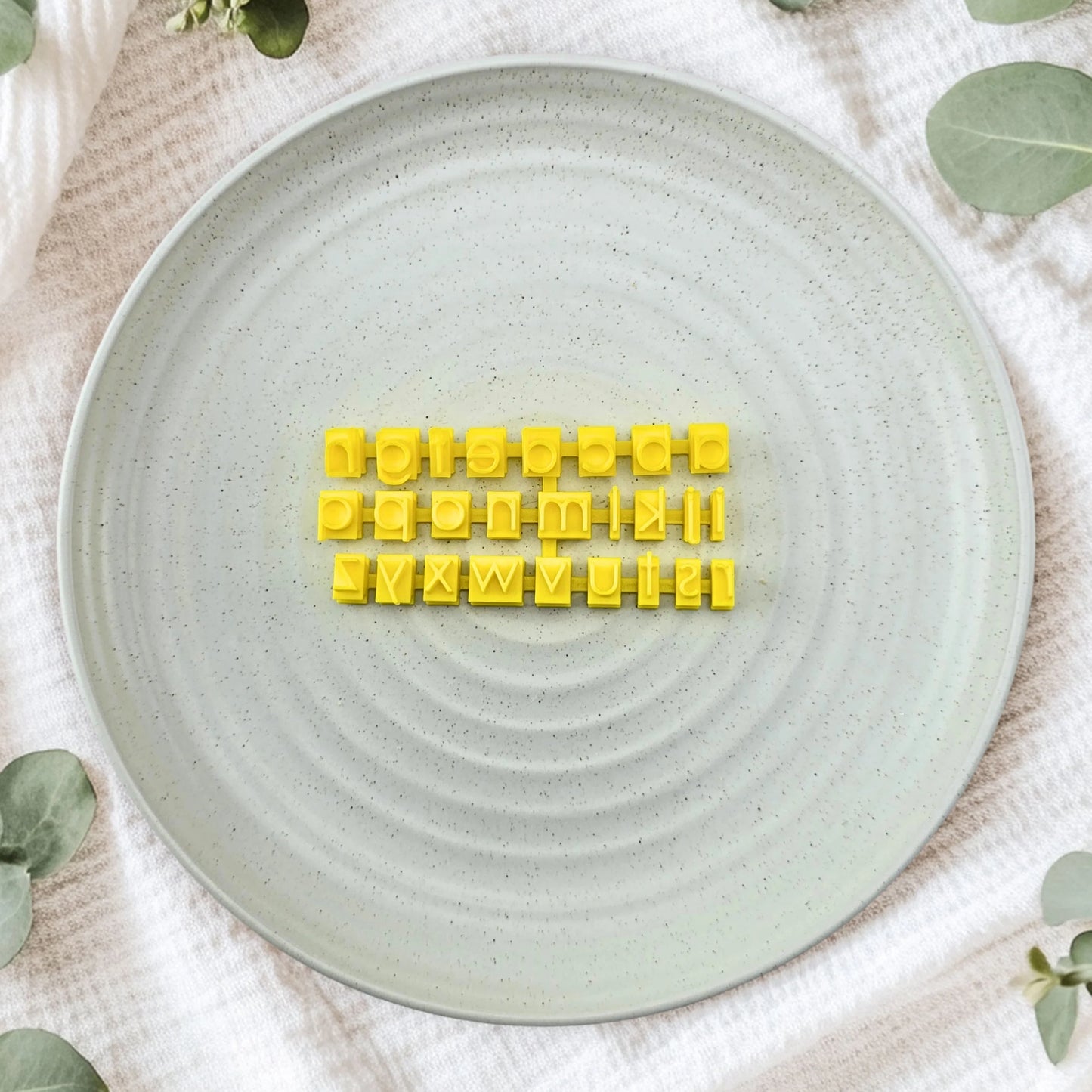 Custom Cookie Cutter - Modern Embosser Set - Lower Case.