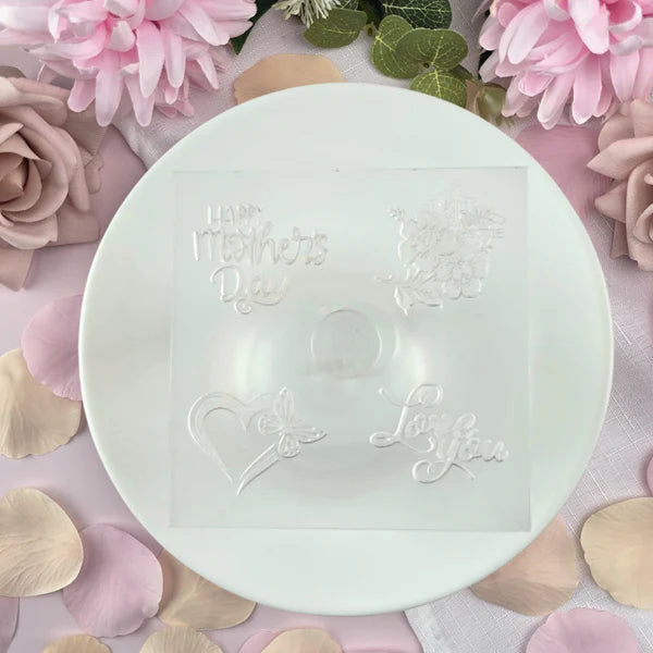 Custom Cookie Cutters Embosser - Mother's Day Mini Debosser.