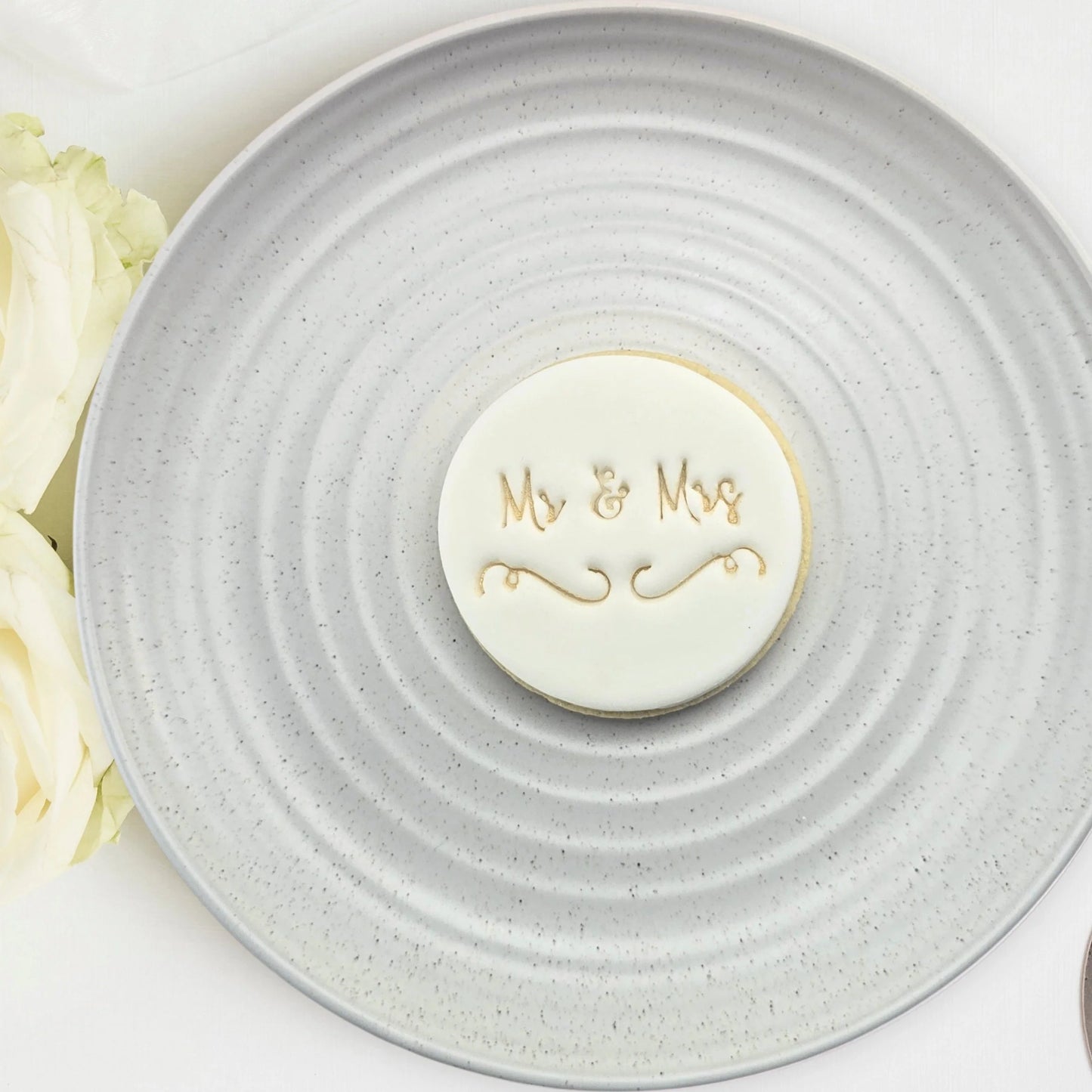 Custom Cookie Cutters Embosser - Mr and Mrs.
