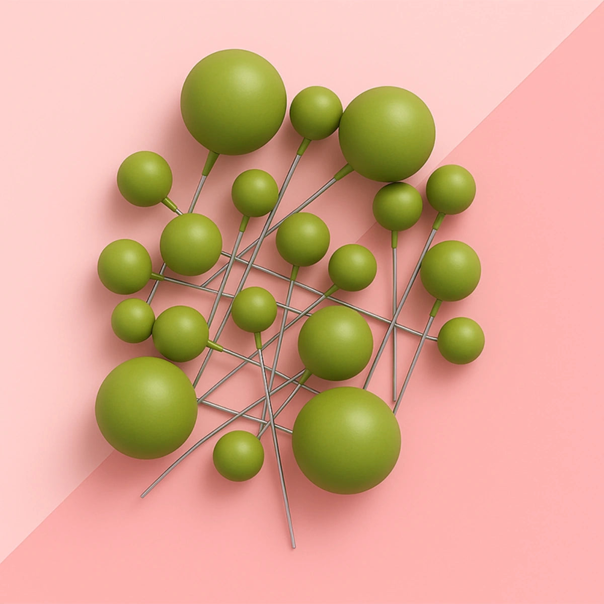 Iconic - Neon Lime Green - Matte Ball Toppers - 20PCS