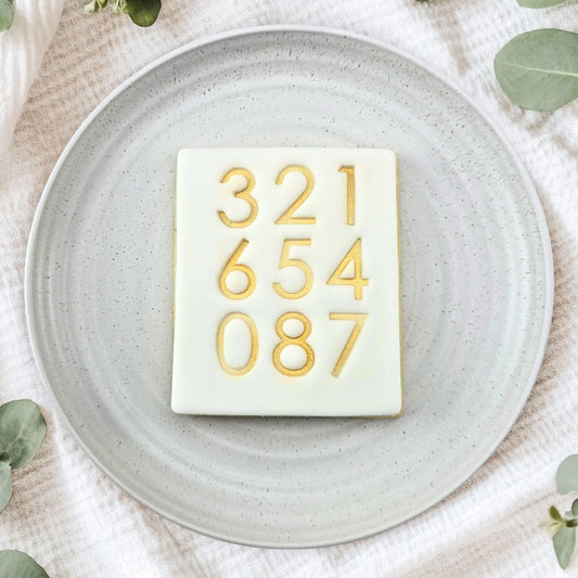 Custom Cookie Cutters - Number Stamp Set.