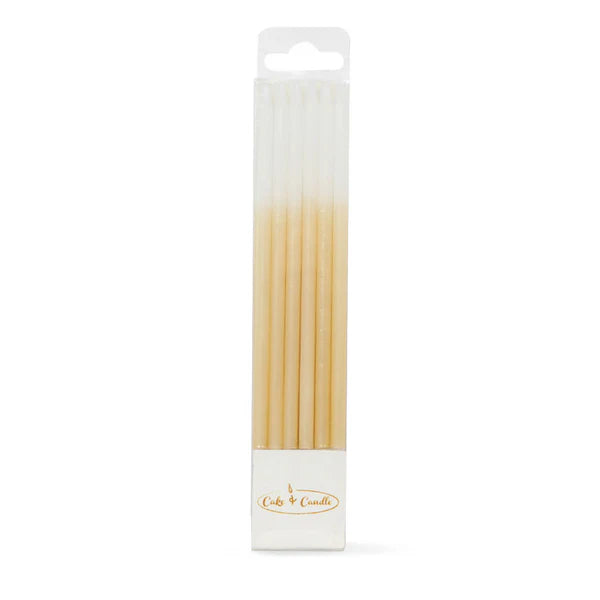 Cake and candleOmbre Cake Candles Gold (Pack of 12).