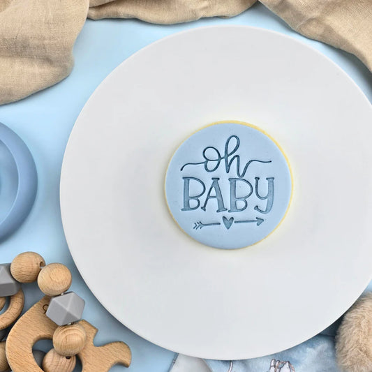 Custom Cookie Cutters Embosser - Oh Baby.