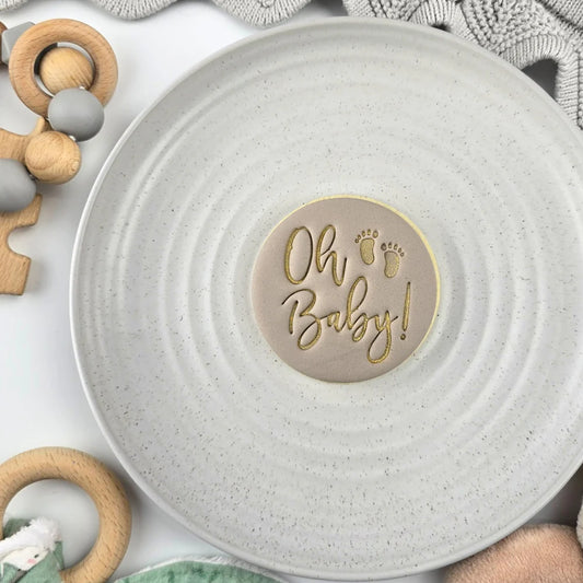 Custom Cookie Cutters Embosser - Oh Baby V2