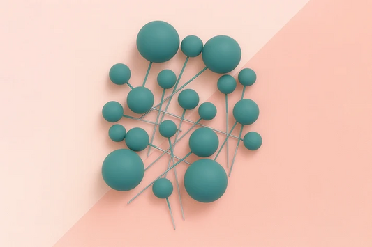 Iconic - Light Blue - Matte Ball Toppers - 20PCS