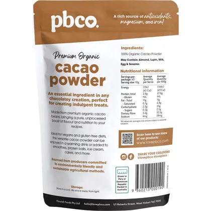 Pb CO. premium Organic Cacao Powder 400g
