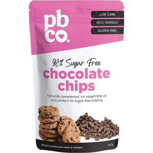 PBCO. Chocolate Chips 98% Sugar Free 220g