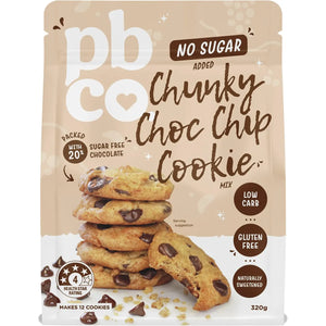 PBCO. Chunky Choc Chip Cookie Mix No Sugar Added 320g