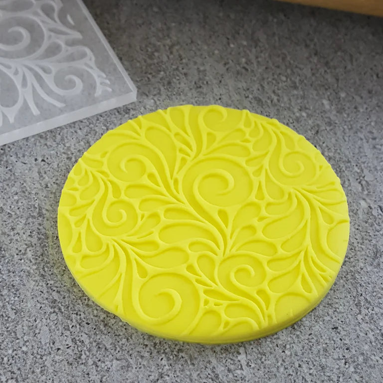 Custom Cookie Cutters - Swirls Pattern Plate.