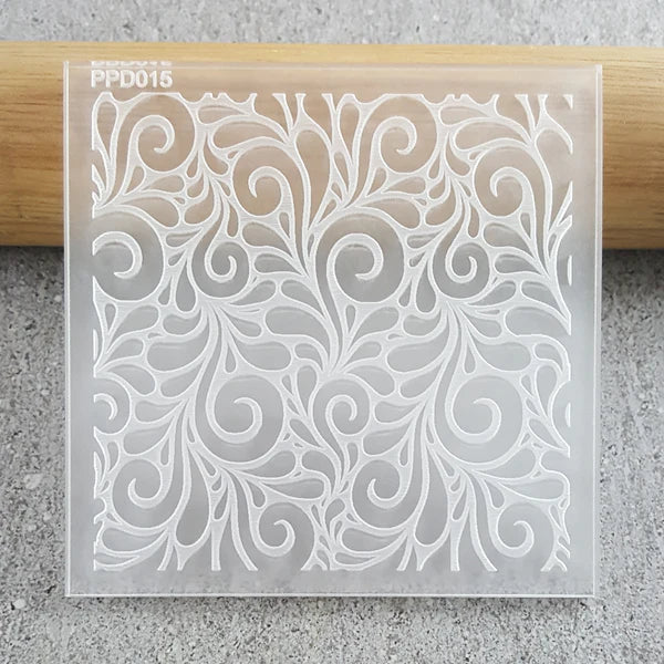 Custom Cookie Cutters - Swirls Pattern Plate.