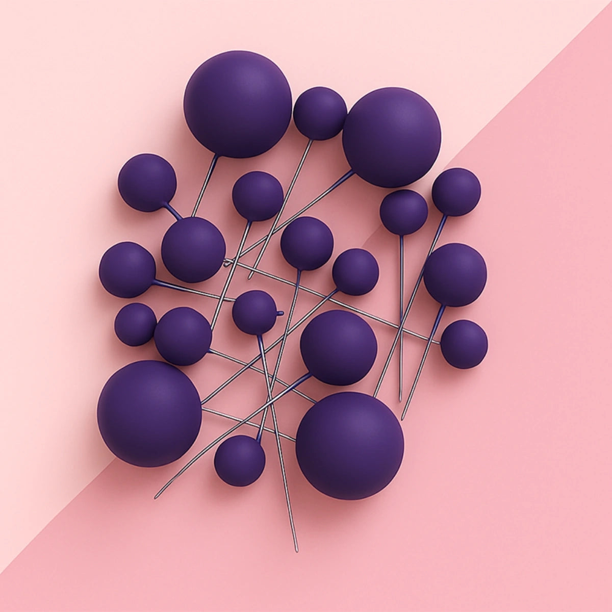 Iconic - Purple - Matte Ball Toppers - 20PCS