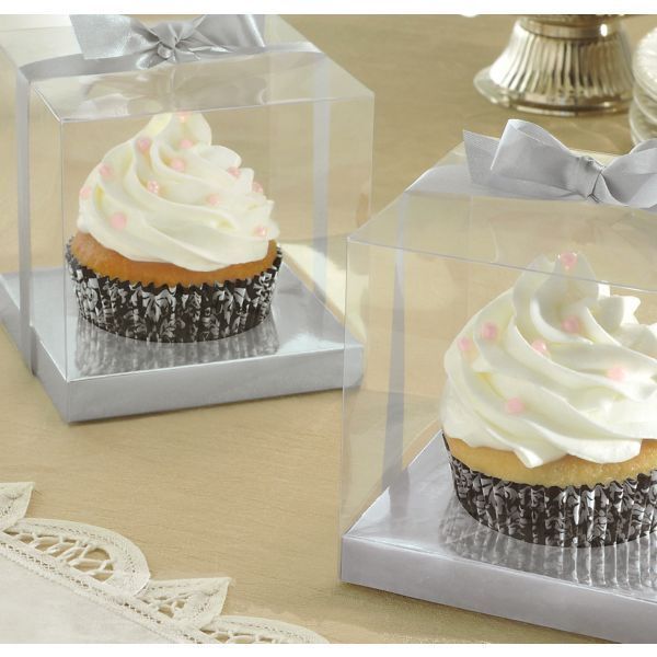 Single Cupcake - Clear Box with Insert - 10pc