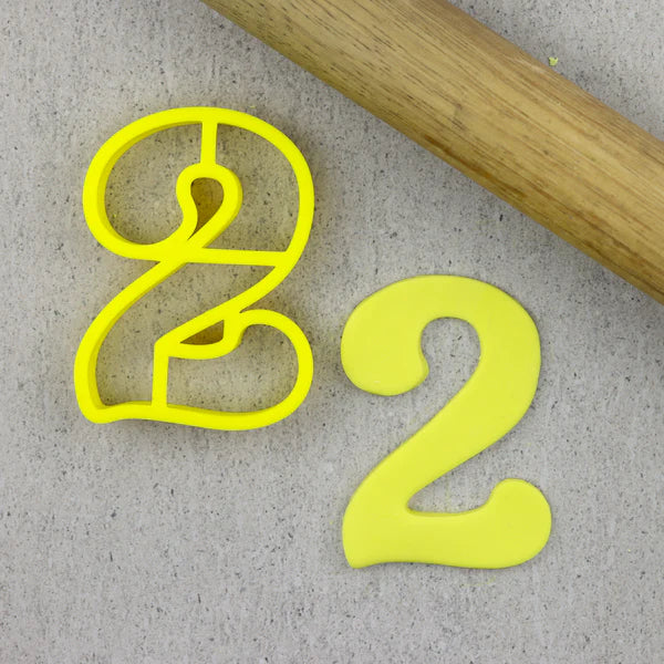 Custom Cookie Cutters - 2 Inch Number Cutters (Groovy) FULL SET.