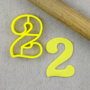 Custom Cookie Cutters - 2 Inch Number Cutters (Groovy) FULL SET