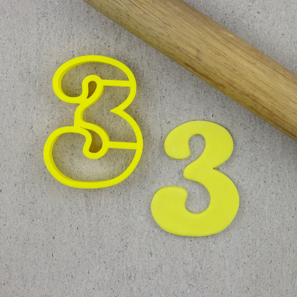 Custom Cookie Cutters - 2 Inch Number Cutters (Groovy) FULL SET.