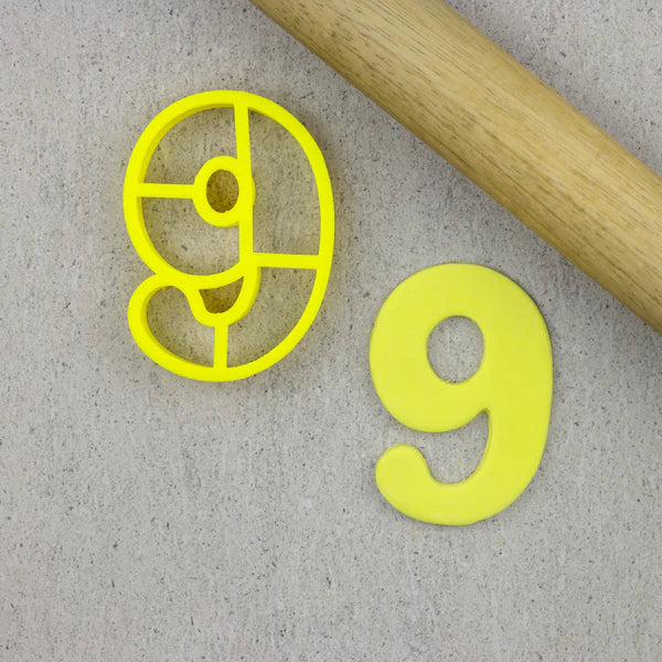 Custom Cookie Cutters - 2 Inch Number Cutters (Groovy) FULL SET.