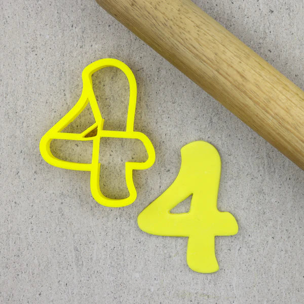 Custom Cookie Cutters - 2 Inch Number Cutters (Groovy) FULL SET.