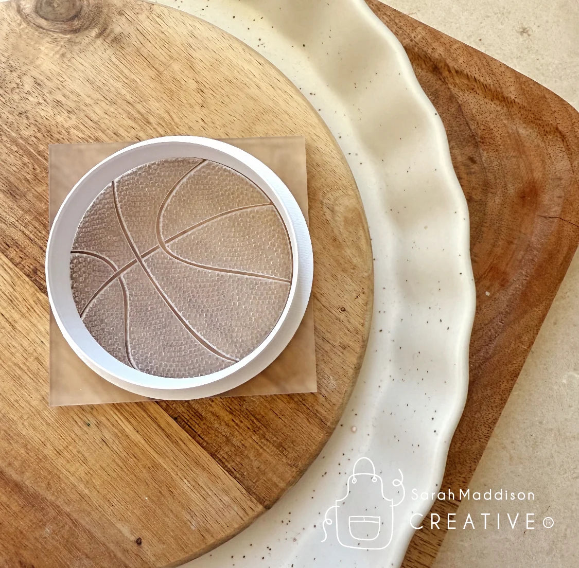 (Sarah Maddison Creative) - Basketball Cutter & Debosser Set Large - Custom Cookie Cutter (Copy)