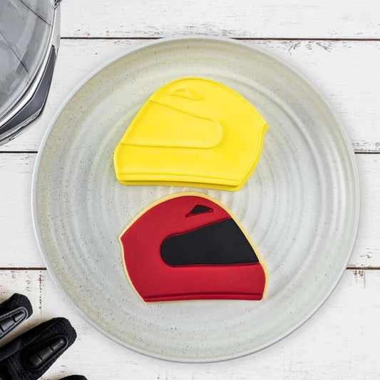 Custom Cookie Cutter - Race Helmet - Cutter & Embosser