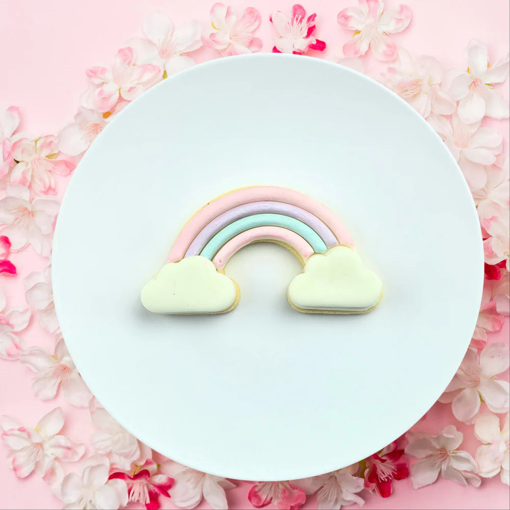 Custom Cookie Cutters 3D Embosser and Cutter Set - Rainbow.