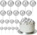 5PC Ball Topper - Silver - Assorted Sizes.