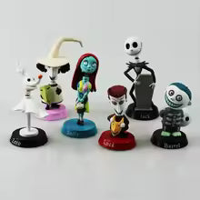 6Pc Nightmare Before Christmas Bobble Head Figurines
