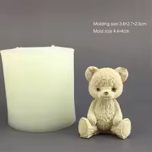 Silicone Mould - Medium 3D Sitting Bear #2 - arms by side - S651