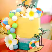 26Pc Beach Theme Cake Decorating Kit