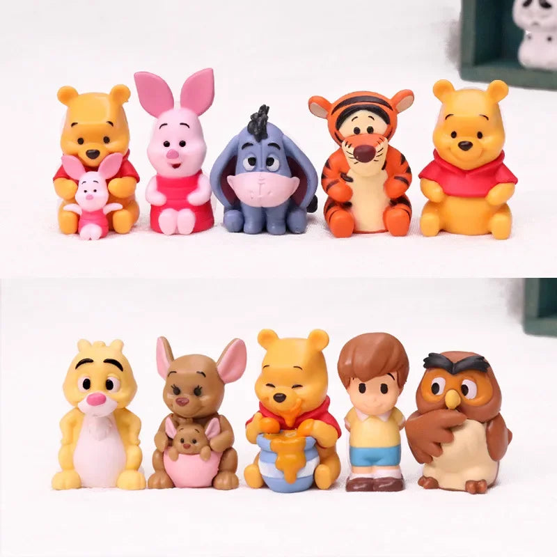 10pc Winnie the Pooh and Friends Figurine Set