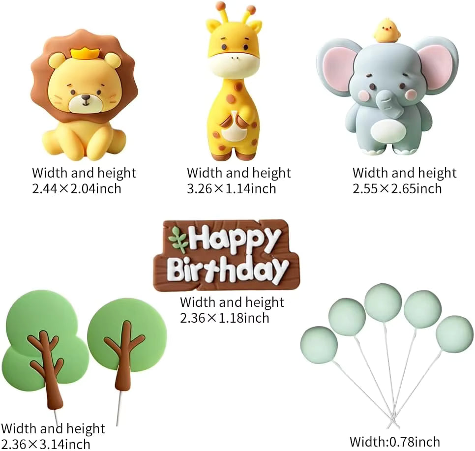 11pc Jungle Theme Cake Decorating Kit