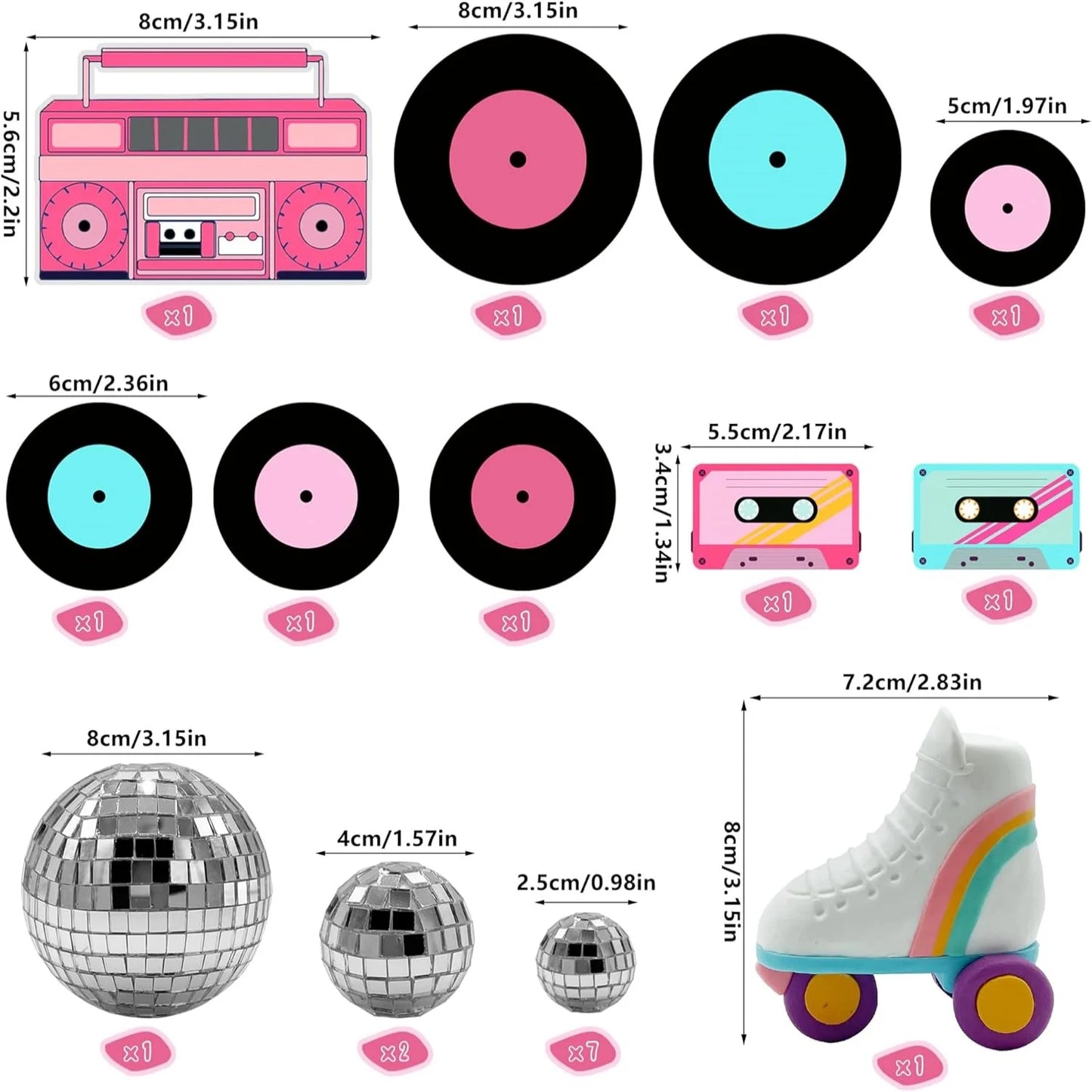 Disco Roller Skate Cake Decorating Kit