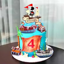 5Pc Ship Cake Decorating Kit