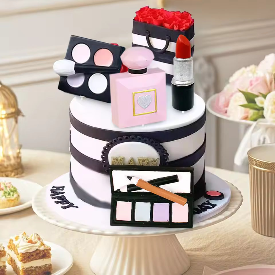 Makeup Figurine Cake Decorating Set 4pc
